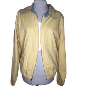 Sky Country Ladies Full Zip Elastic bottom and Sleeve Yellow Golf Jacket Size M